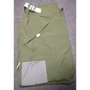 Under Amour Mens Size L Green Tactical Hunting Cargo Pants  Outdoor Hiking Nylon